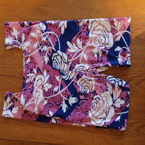 Lularoe leggings one size multi colored black cream - Picture 2 of 5